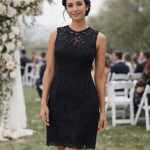 Love & Legend black lace dress 1X sleeveless wedding guest luxury capsule summer